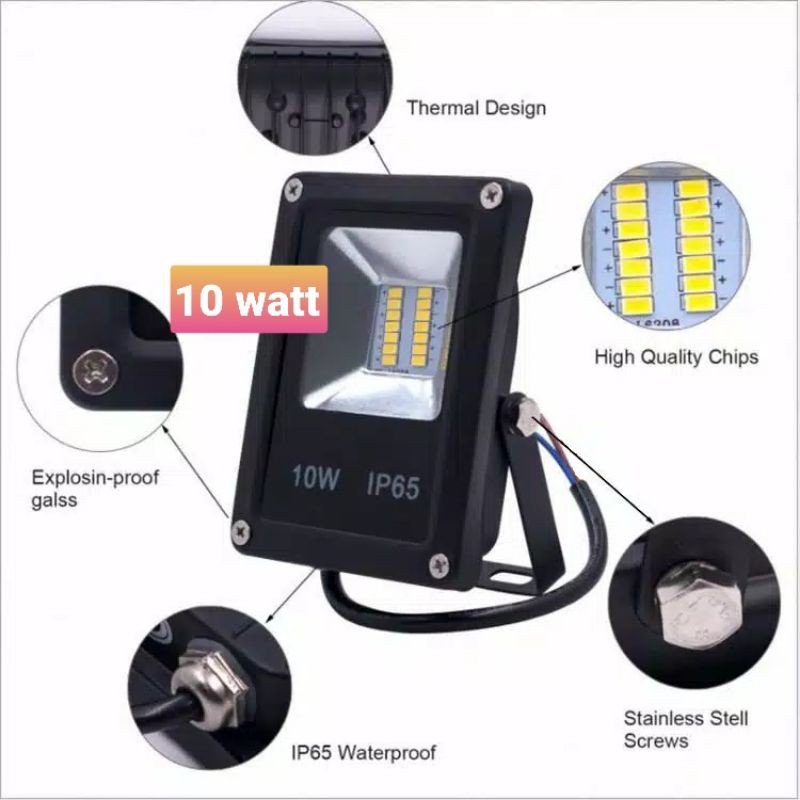 UK. 10 Watt . Lampu , Tembak  , Sorot , Taman , Jalan, Proyektor, LED Langgeng Putih