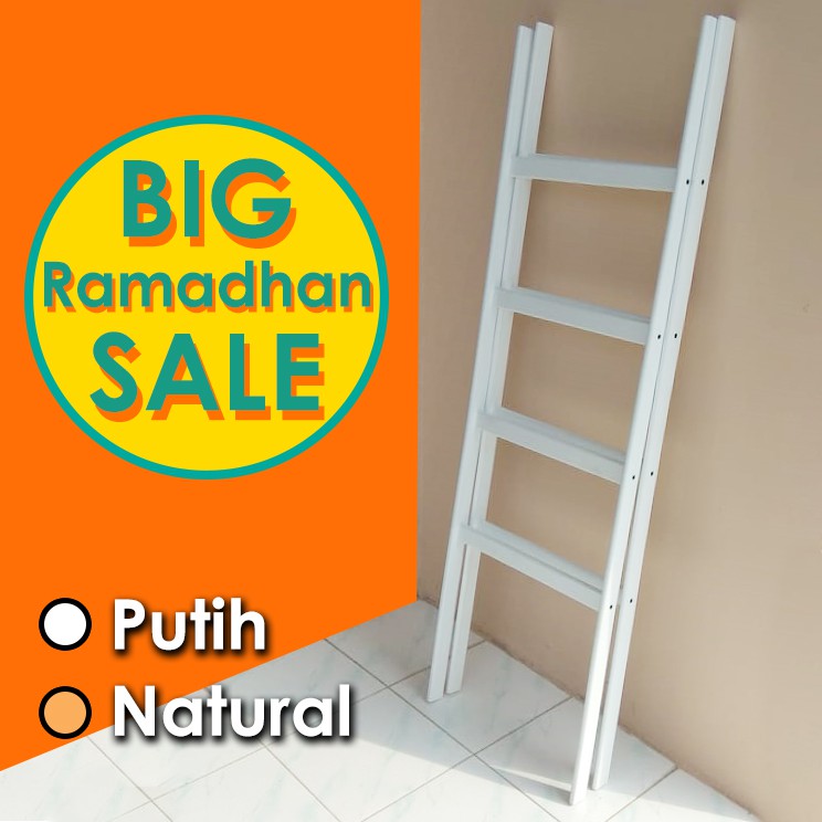 Ladder hanger / hanger kayu / rak mukena / rak jilbab / tempat sajadah