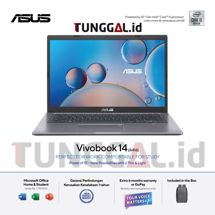 Asus VivoBook A416JAO VIPS5210 i5-1035G1 4GB 256GB 14 inch FHD W11 OHS