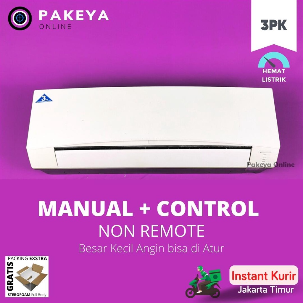 Kipas Angin AC Manual 3PK Non Remote Plus Control Angin