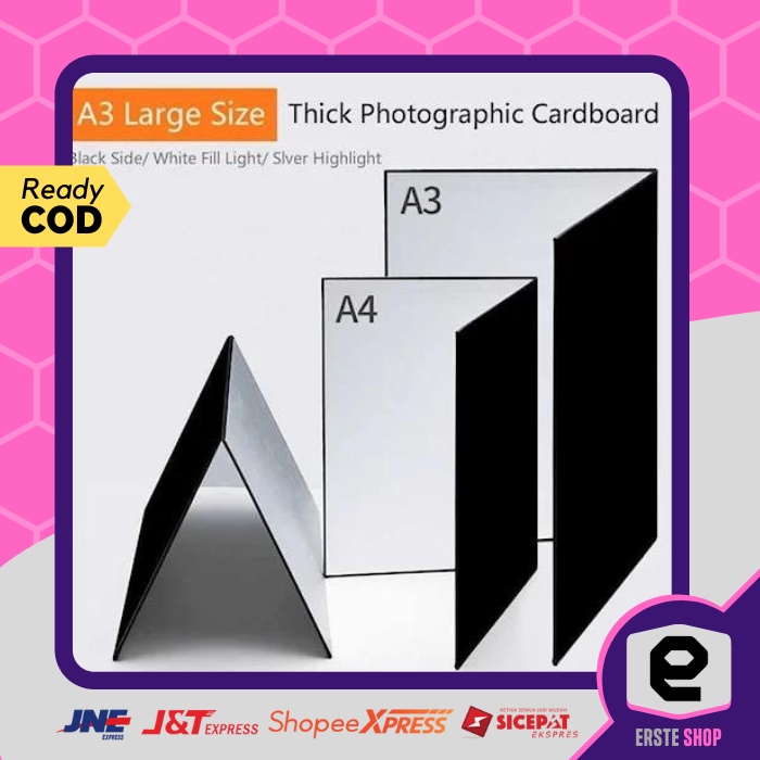Papan Reflector Lipat Foto Objek Benda Makanan Backdrop Fotografi Mini Studio Cardboard 3in1 Murah