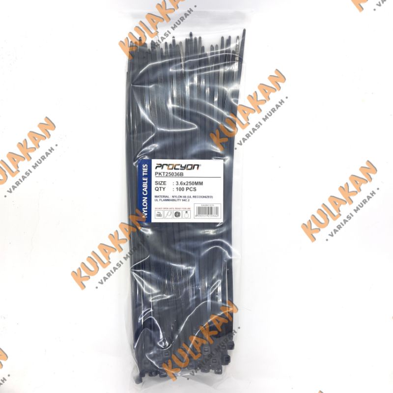 Kabel Ties Cable Tie 15 20 25 30 cm 150 200 250 300 mm Tali Pengikat Tie Plastik Hitam Kuat Tebal