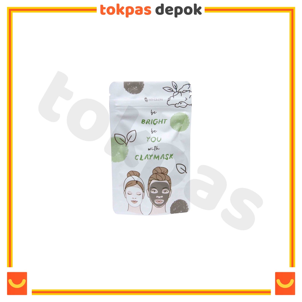 MS Glow Clay Mask Mini Size / MS Glow Masker Wajah Ukuran Mini MS-019