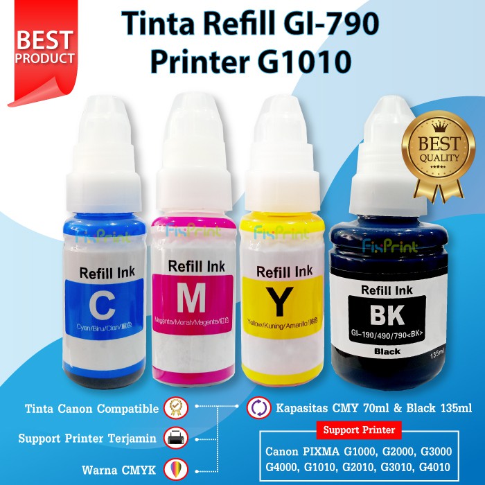 Tinta Compatible Canon 790 GI790 gi790 Printer G1000 G2000 G3000 G4000 G1010 G2010 G3010 G4010