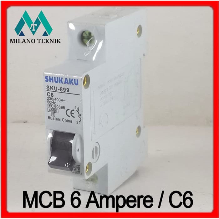 MCB 6A 6 Ampere / C6 1 Phase