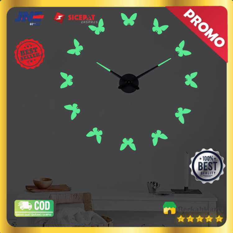 LUMINOVA Jam Dinding Besar DIY Glow in The Dark 80-130cm - Lumi-009