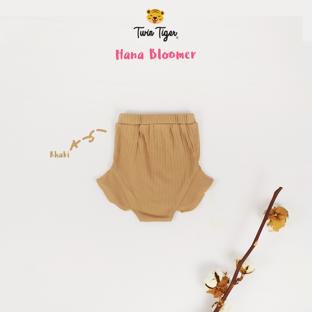 TWIN TIGER Hana Rib Bloomer Celana Rib Bloomer EXTRA SOFT - Celana Anak Perempuan Celana Pop 6m-2 T