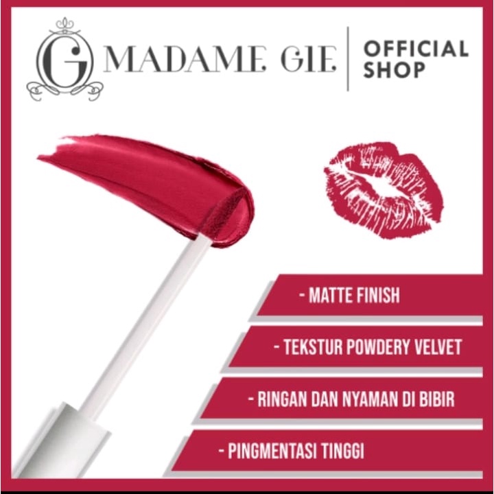 Madame Gie Always On Lip Cream BPOM | Lipcream lipstick lipstik Madamegie Gisella