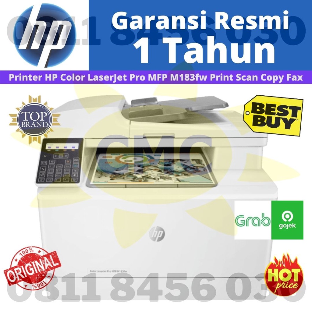 Printer HP Color LaserJet Pro MFP M183fw 183fw All In One Wifi Resmi