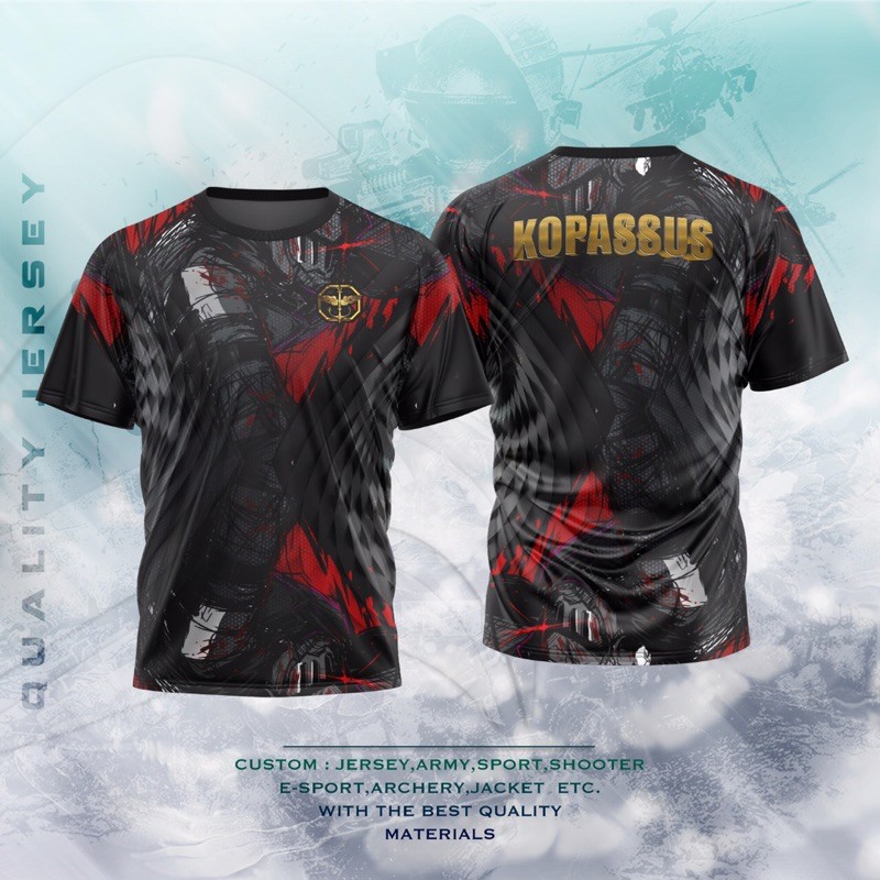 Kaos Jersey CUSTOM TNI KOPASUS,AD,AU,AL,UNIFIL, full printing