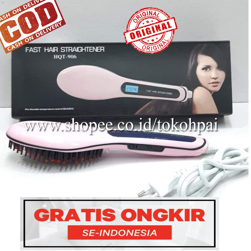 Catok sisir pelurus rambut HQT-906 / Fast hair straightener