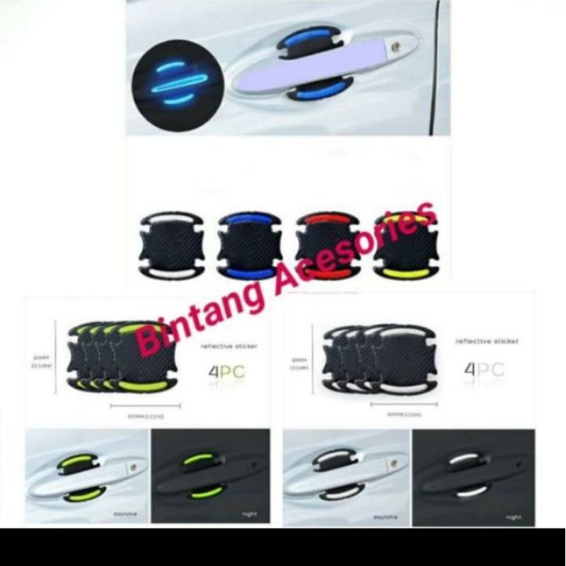 Outer mangkuk handle mobil sx4 over sticker reflektif