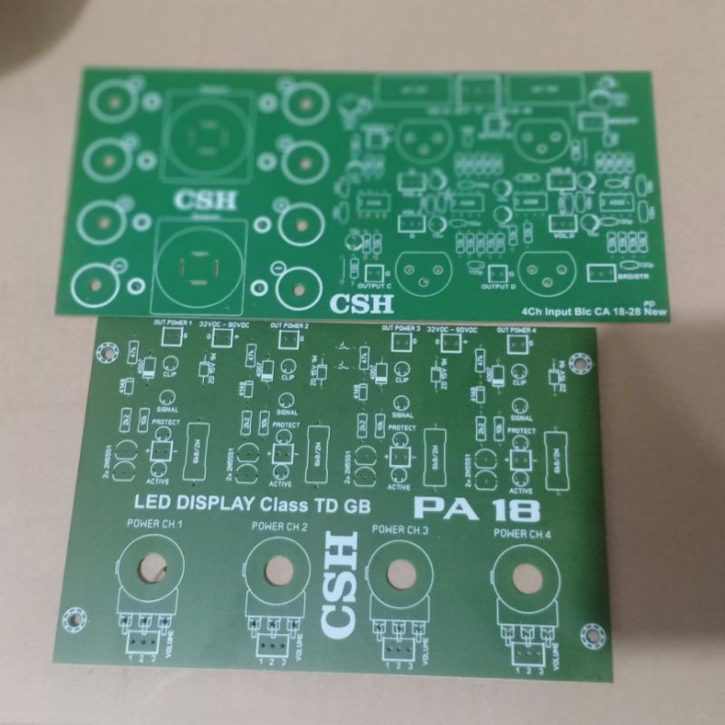 PCB panel 4 chanel depan belakang GB , TD , PA