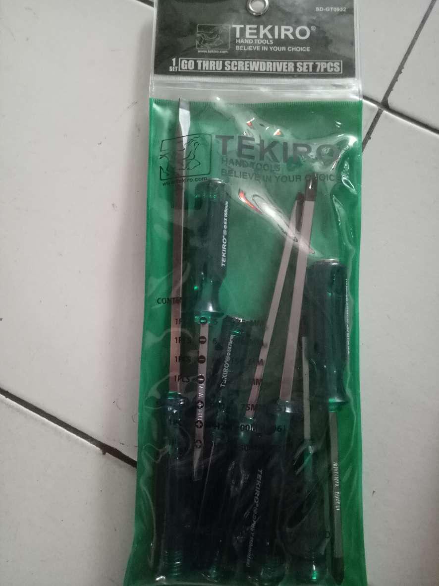 Tekiro Obeng Set 7pcs Go Thru Screwdriver Tembus 7 Pcs Set Original