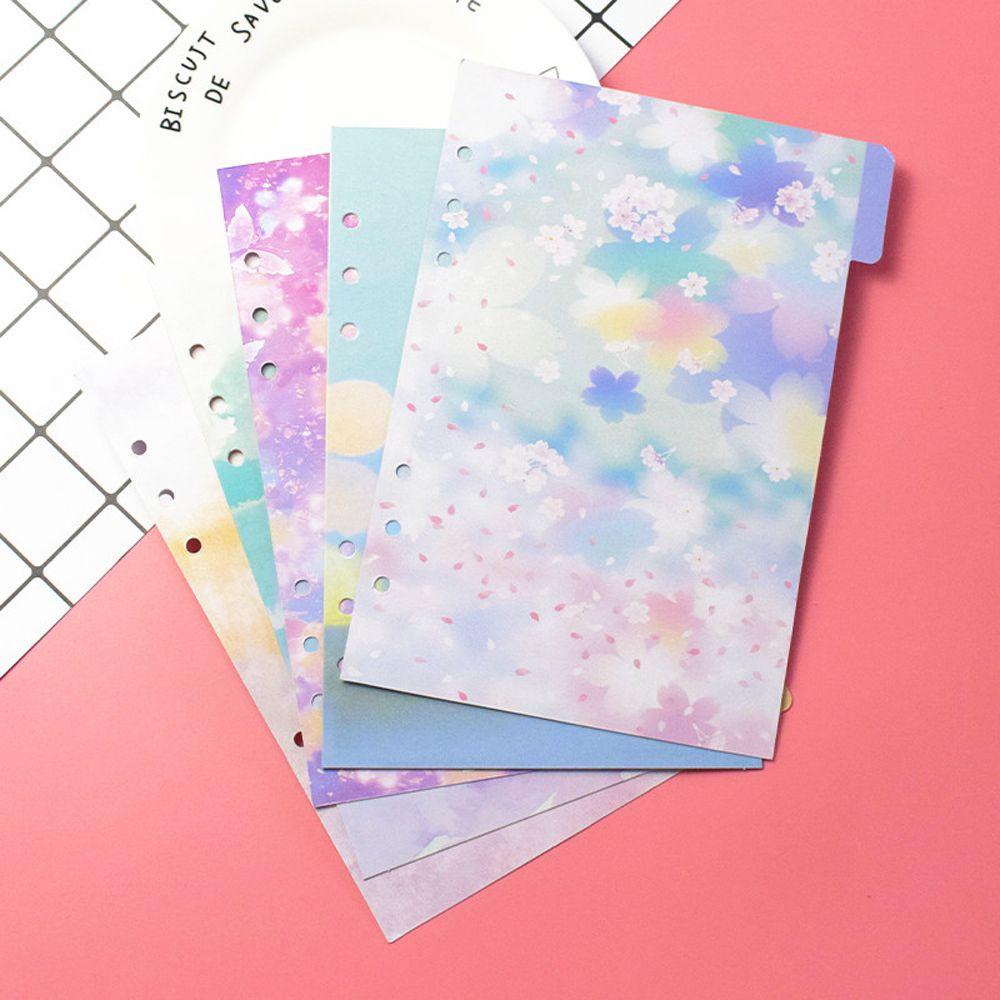 [Elegan] Notebook Divider Index Perlengkapan Kantor Siswa Notebook Binder Kartu Indeks Kategori Halaman Tab Pengikat Daun Longgar A5 A6 Halaman Pemisah Daun Longgar