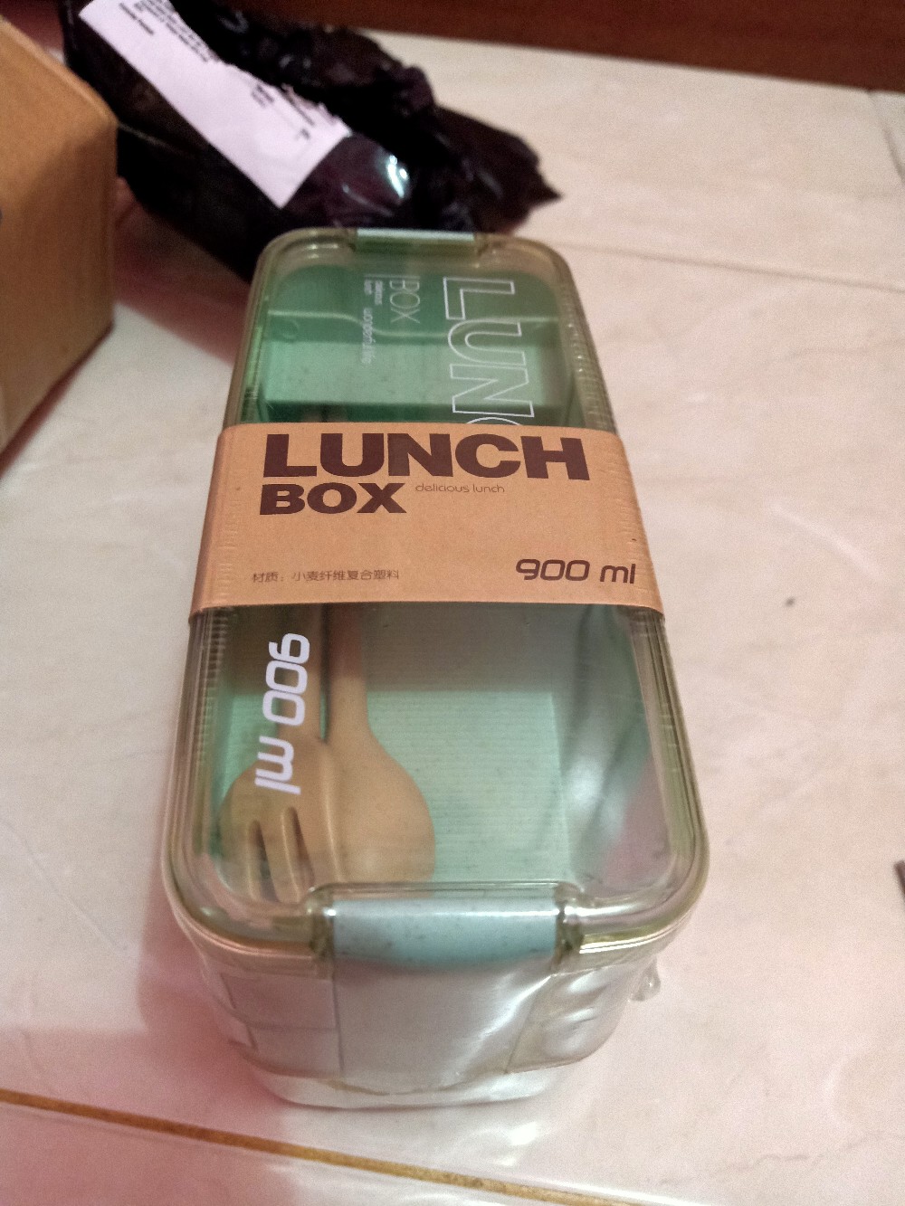 Kotak Makan Bento Lunch Box Set 3 Tingkat Transparant Lid Tempat Makan Bpa Free 900m