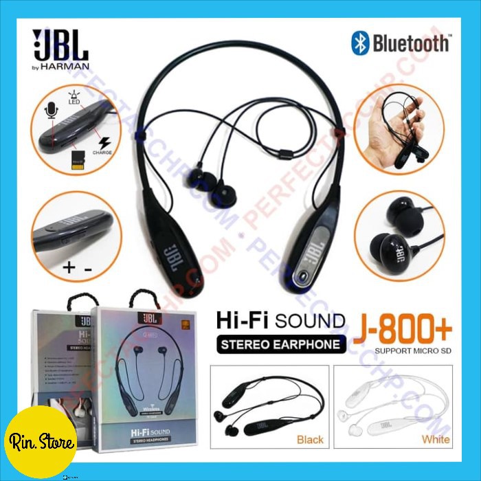 EARPHONE / HEADSET BLUETOOTH JBL J-800 + SLOT HANDSFREE /HEADPHONE headset jbl original murah ori