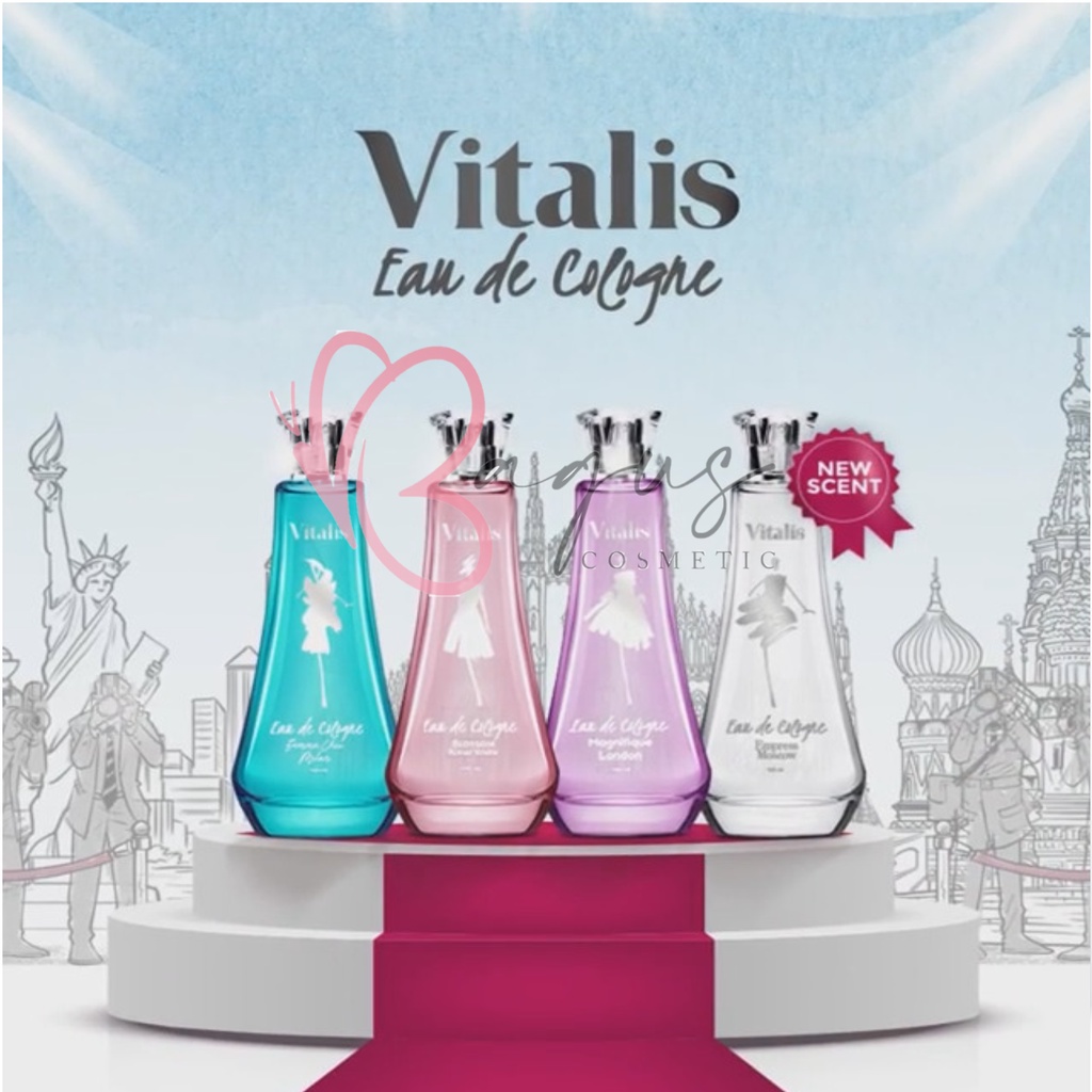 ⭐BAGUS⭐ VITALIS EDC PARFUME Botol Kaca | Parfum Eau De Cologne 50 / 100ml