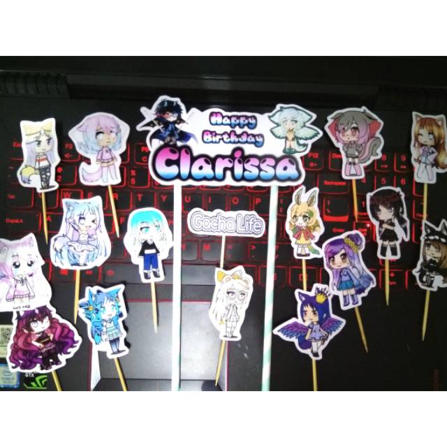 topper hiasan  kue  gacha life Shopee Indonesia