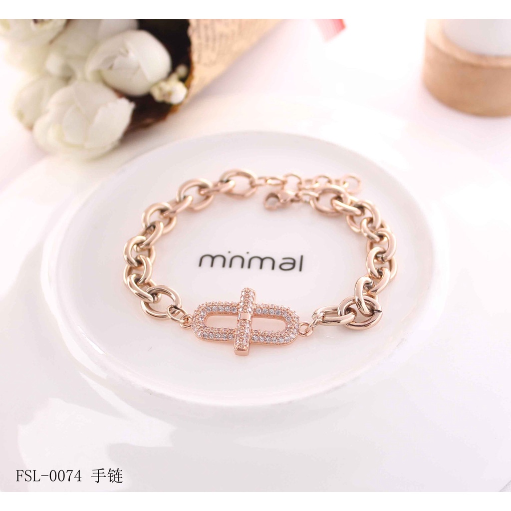 Gelang titanium mata full perhiasan fashion 0074