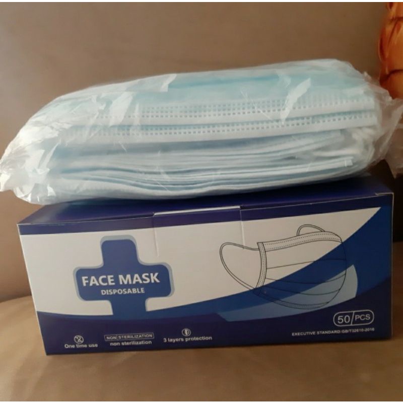 MASKER 3 PLY 50 PCS PER BOX