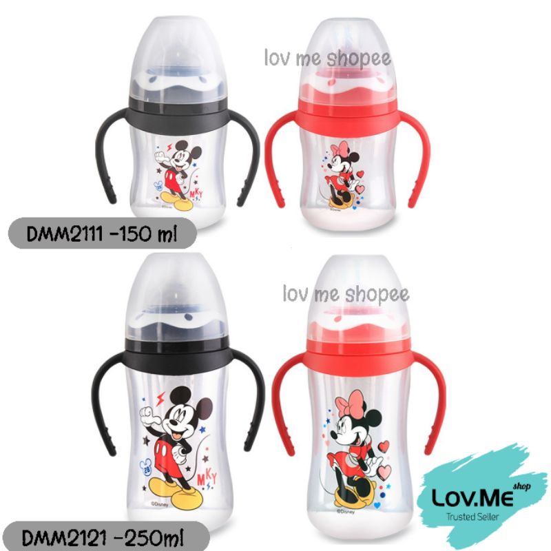 lov me❤ Lusty Bunny Disney Baby Botol Susu Wideneck BPA FREE 125ml 250ml ada pegangan dmm2111 dmm2121 dmm2011 dmm2021