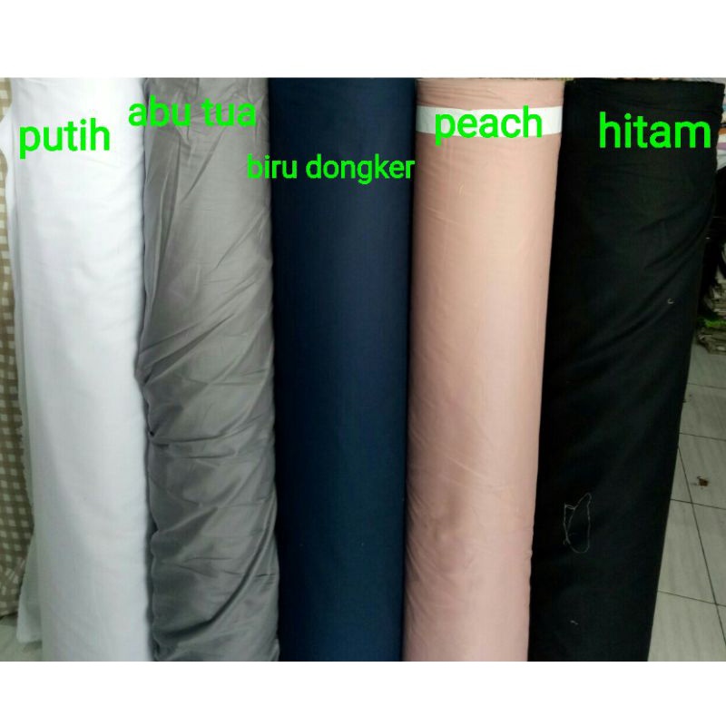 KAIN METERAN  BAHAN KATUN JEPANG  POLOS IMPROT 100% KATUN ASLI