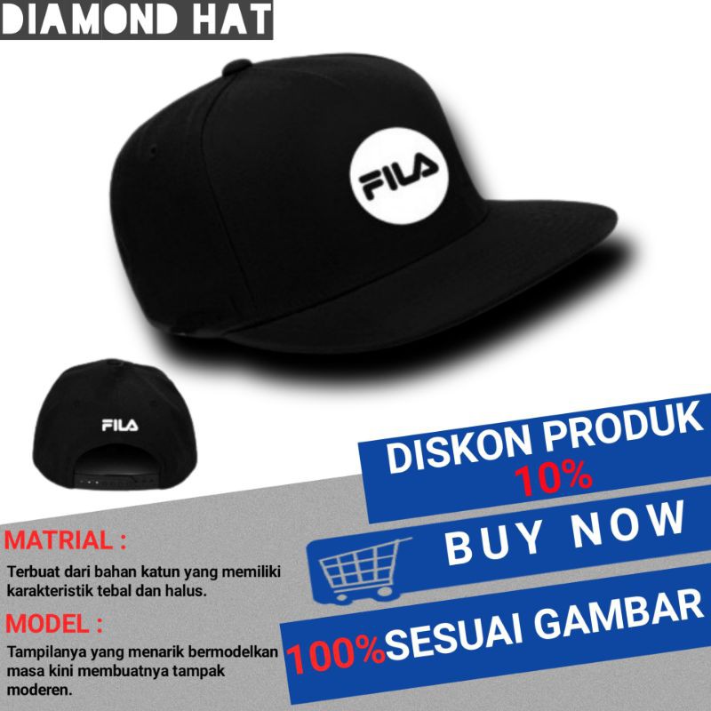 Topi Pria / Aksesoris Fashion / Snapback Distro PremiumI FILA USA A18