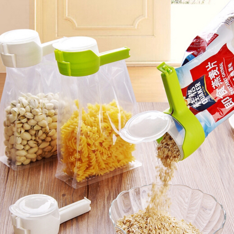 Food Saver Alat Snack Dapur Debit Nozzle Menjaga Segar Sealer Snack Sealing Penyimpanan Makanan Klip Dengan Nozzle Debit Kantong Plastik Klip Seal Tuang Penghemat Makanan