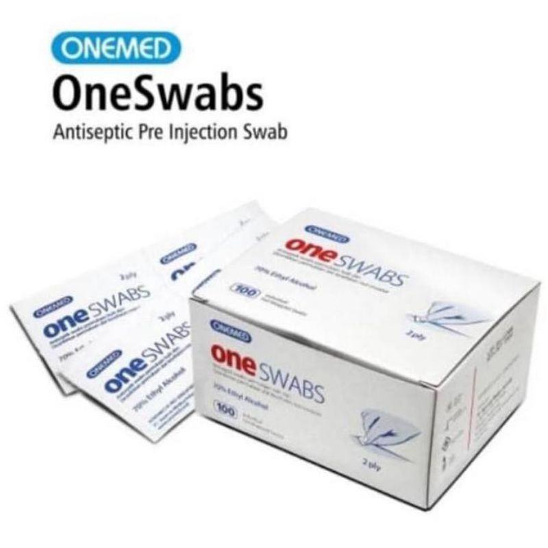 1 Lembar sachet 2ply tisu antiseptik One swab onemed