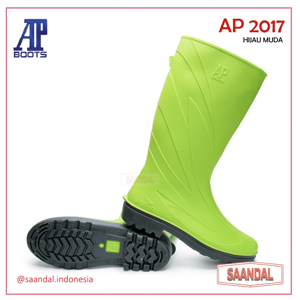 AP Eco 2017 Safety Sepatu Boots Hijau APD (BISA SATUAN COD)