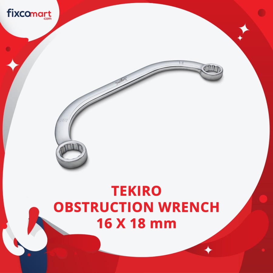 Tekiro Obstruction Wrench 16X18 mm / Kunci Ring Bulan