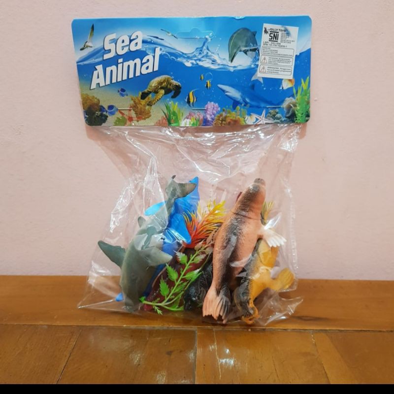 SET MAINAN HEWAN LAUT - MAINAN KARET IKAN LUMBA LUMBA HEWAN LAUT