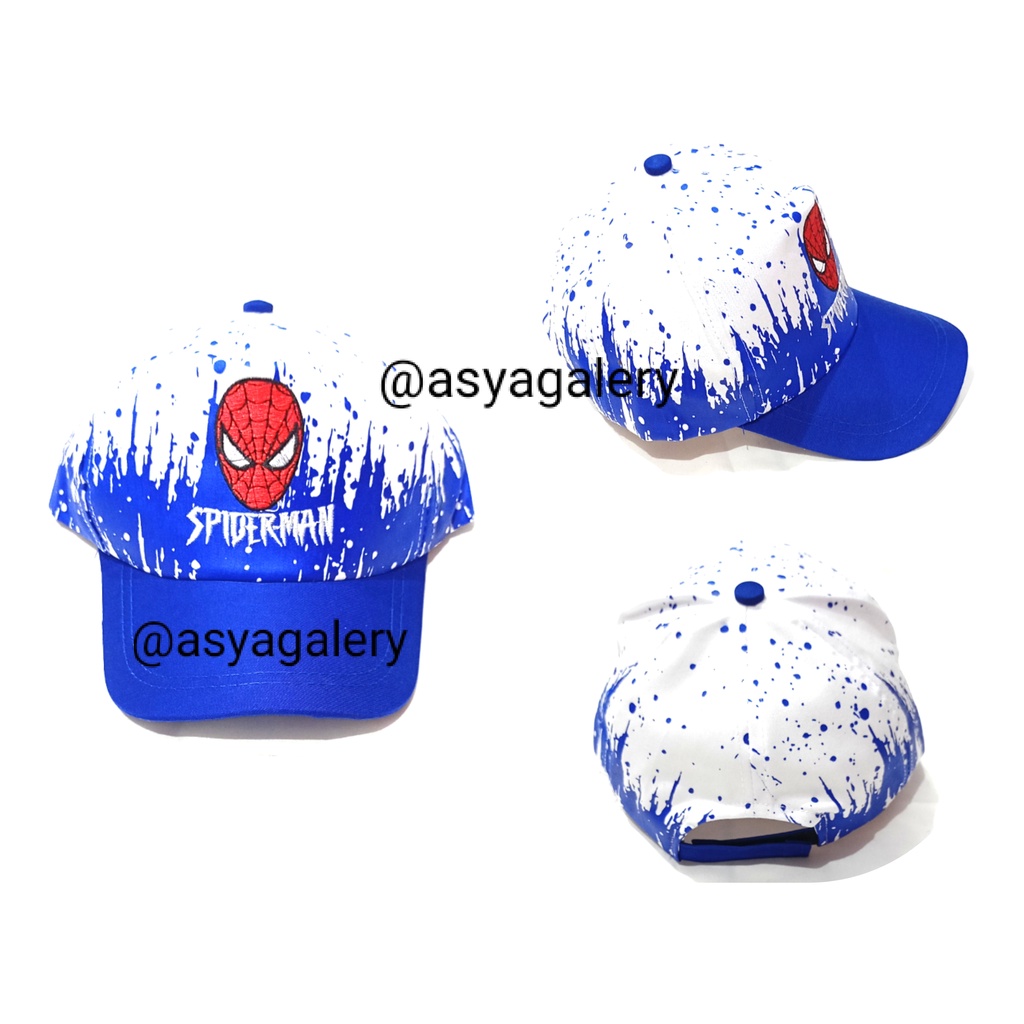 TOPI ANAK SPIDERMAN FULL PRINT/TOPI KARAKTER SPIDERMAN ANAK MURAH/TOPI SPIDERMAN