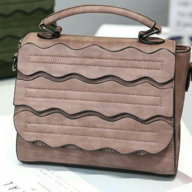 6871 KHAKI,GROSIR TAS IMPORT MURAH,TAS FASHION KOREA TERBARU