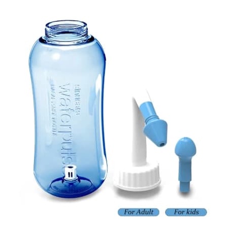 Paket Botol Pembersih Cuci Hidung Nasal Wash / Nasal Rinse Water Pulse 300ml + Garam