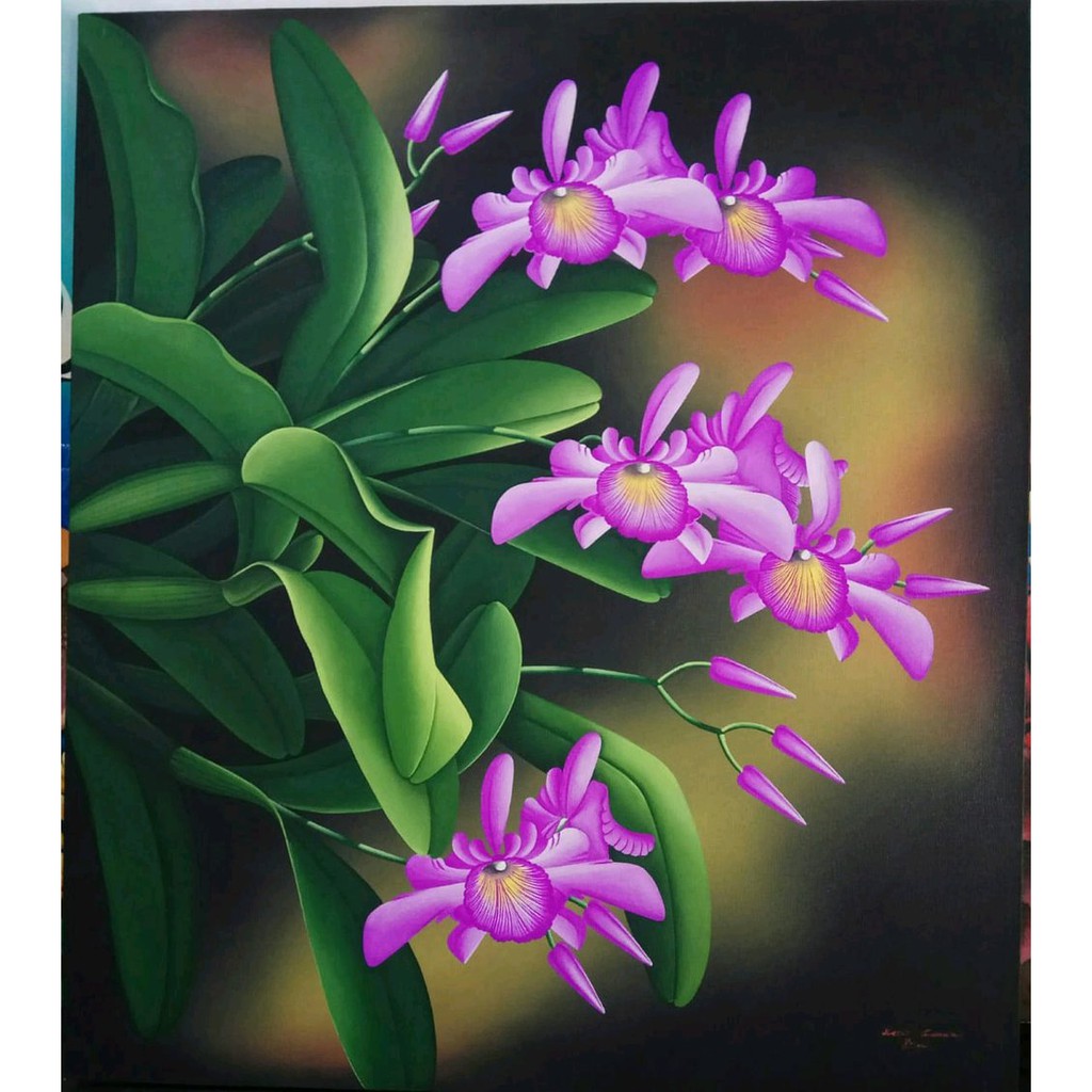 Lukisan Bunga Anggrek