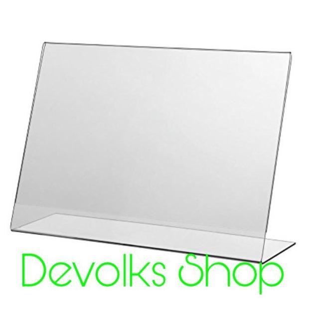 

Hot Sales TEMPAT BROSUR / TENT HOLDER AKRILIK DISPLAY LANDSCAPE A5 TIPE L .,.