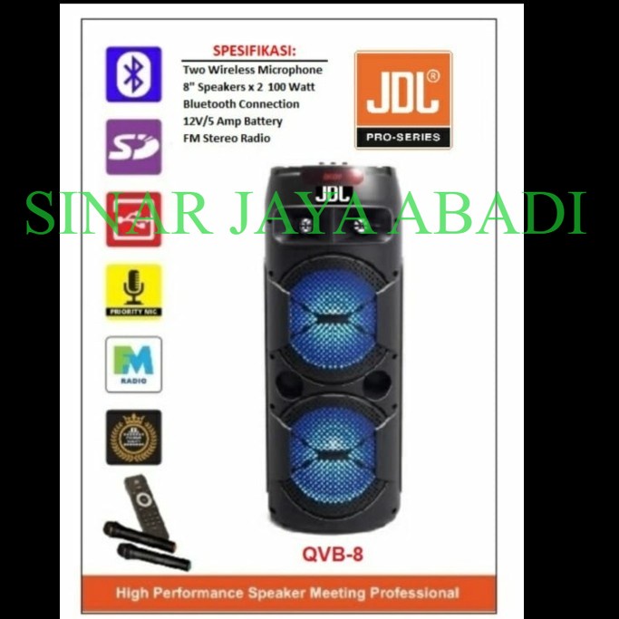 SPEAKER PORTABLE WIRELESS JDL QVB 8