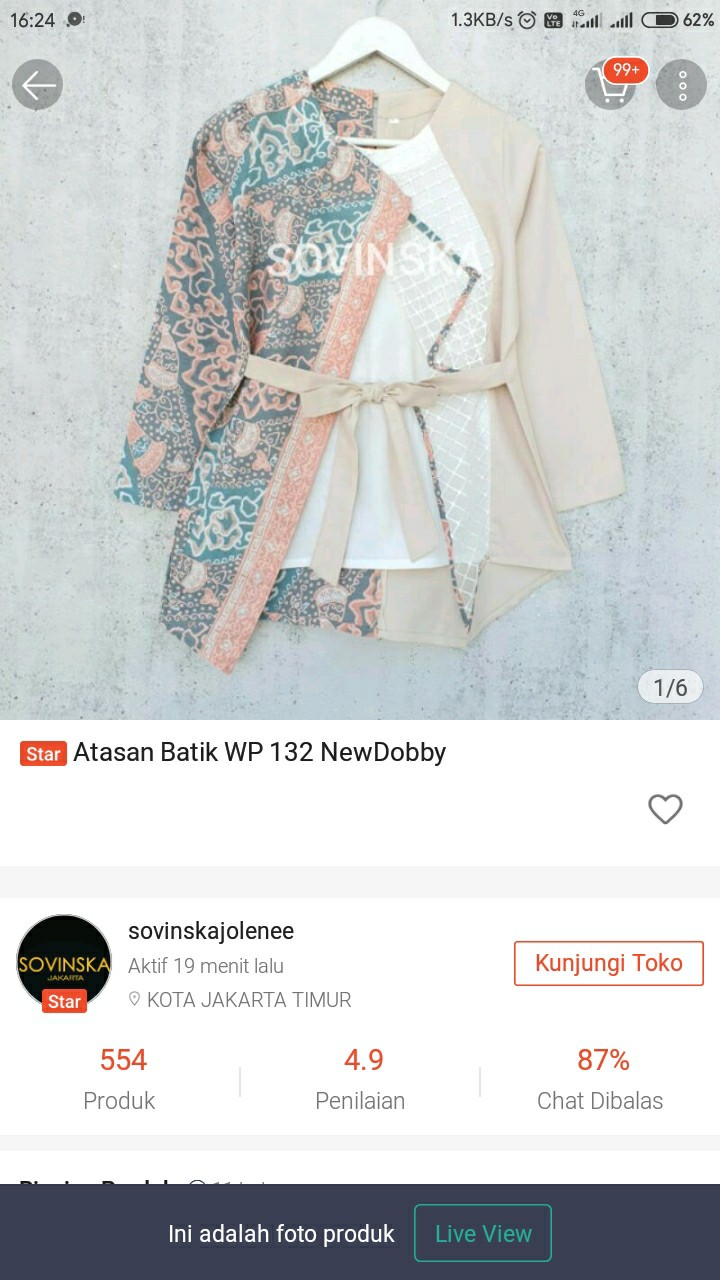 Atasan Batik Wp 132 Newdobby