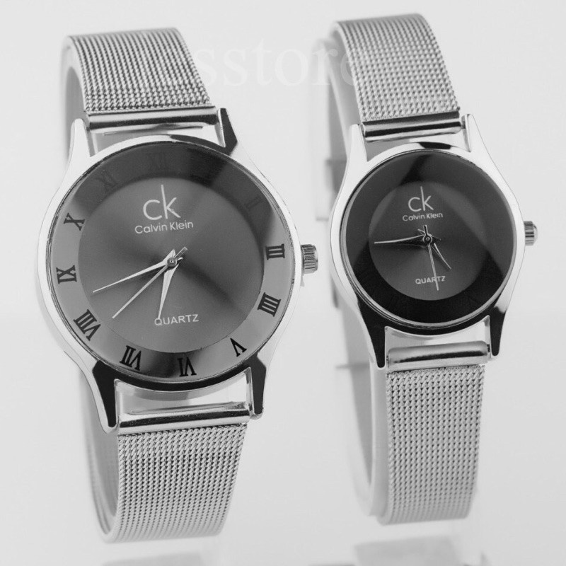 JAM TANGAN COUPLE CK PASIR JAM TANGAN WANITA TERBARU RANTAI PASIR STAINLESS