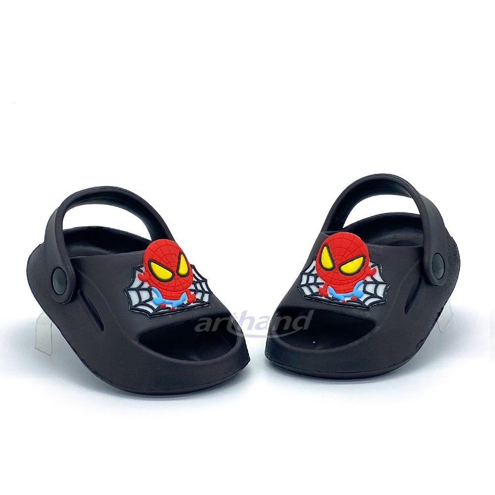 Arthand01 - Sandal Anak Laki-laki Selop Tali Belakang Model Karakter Spider Lucu NEW