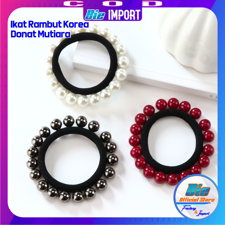 Ikat Rambut Korea Mutiara Premium Impor Best Seller