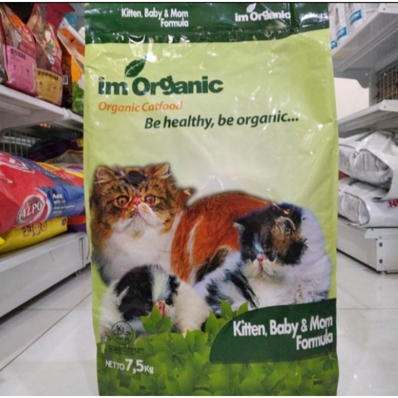 Grab Gojek Only makanan kucing im organic baby and mom 7,5 kg