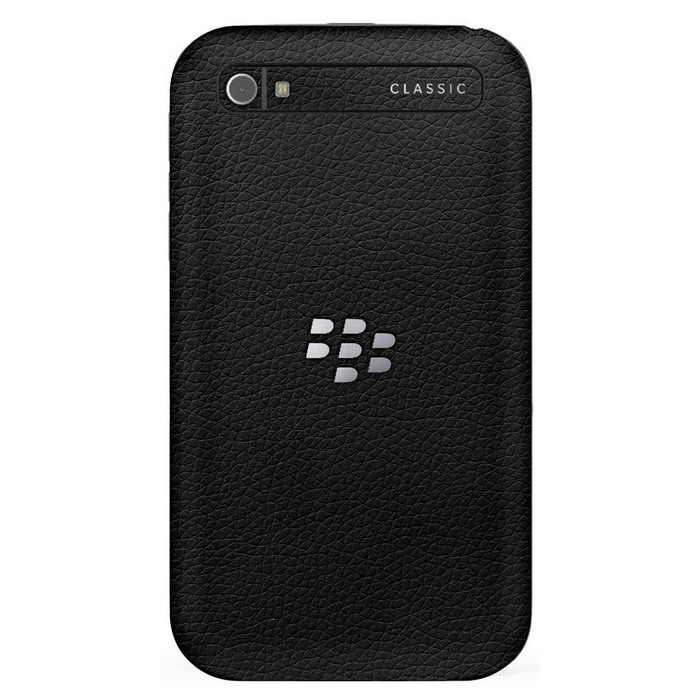 Skin Protector / Garskin Premium Skin Case Blackberry Q20 - 3M Black Leather