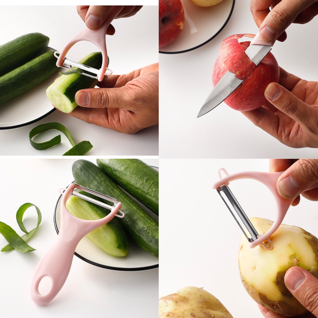 [TULALA SHOP]PISAU SET  2 IN 1 TALENAN 3 IN1 STAINLESS PISAU PENGUPAS BUAH SAYUR DAPUR KNIFE PEELER FRUIT CHOPPING BOARD