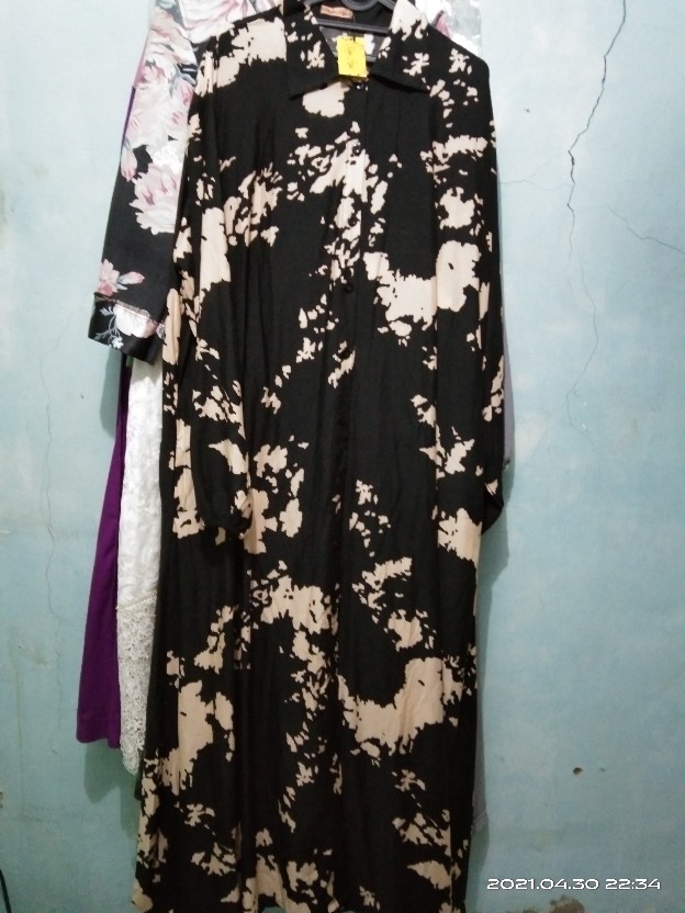 Wuning 2 Dress Ld 140 Gamis Busui Katun Rayon  Batik Jumbo Casual Premium