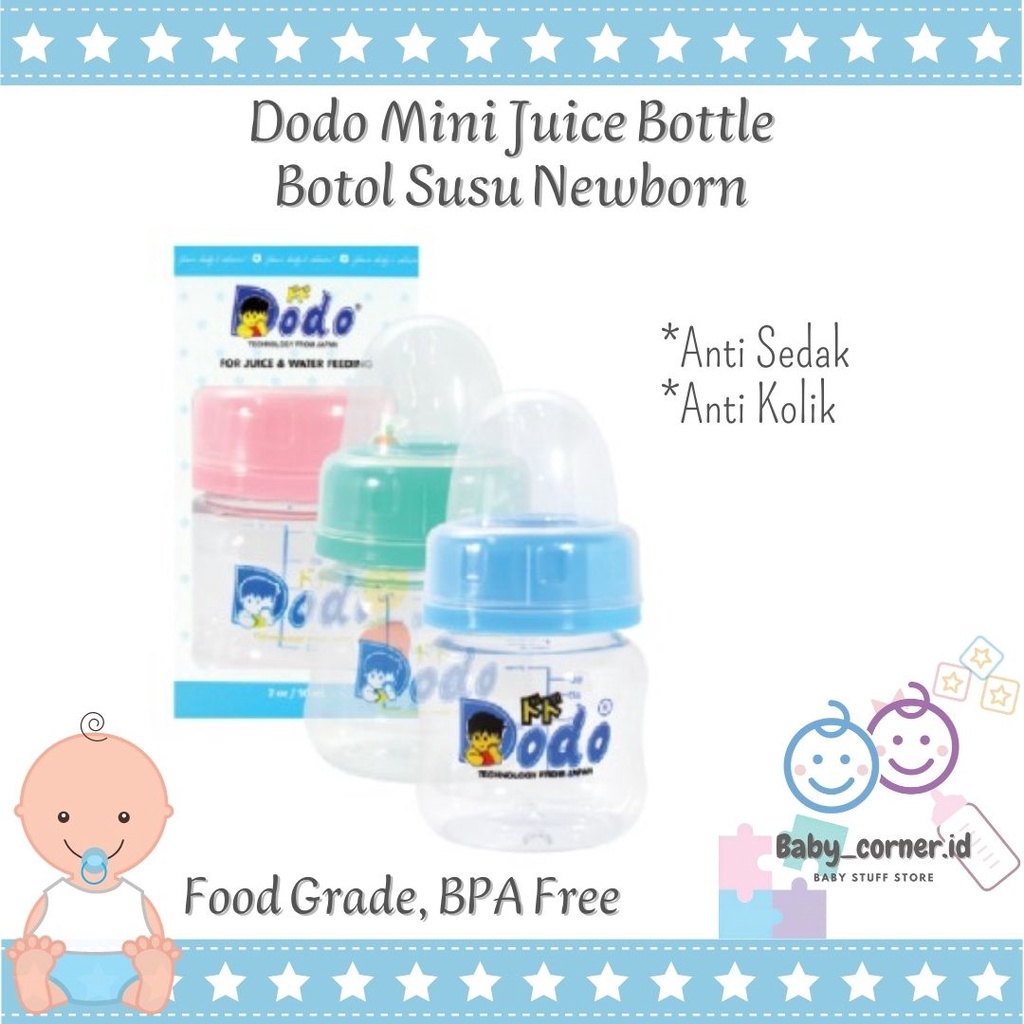 botol susu newborn ukuran mini juice bottle 30 &amp; 50 ml | dodo