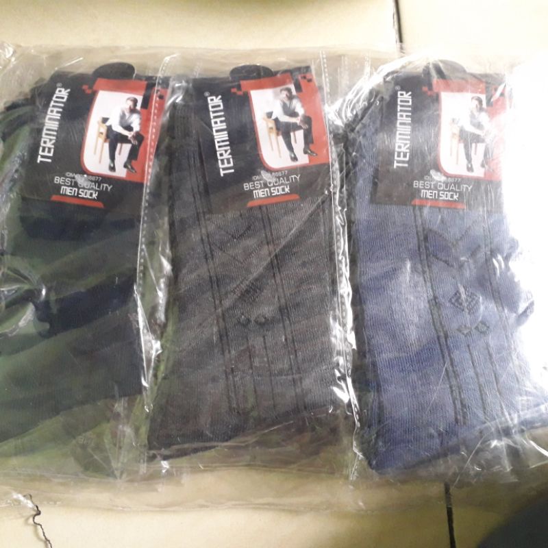 Kaos Kaki Kerja Pria Laki Laki Cowok Murah Motif Hitam Dan Warna Lain / Kantor