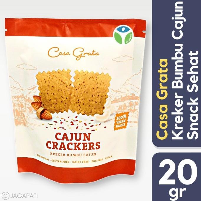 

Casagrata - Cajun Crackers 20gr - Snack Sehat - Bebas Gluten - Diet